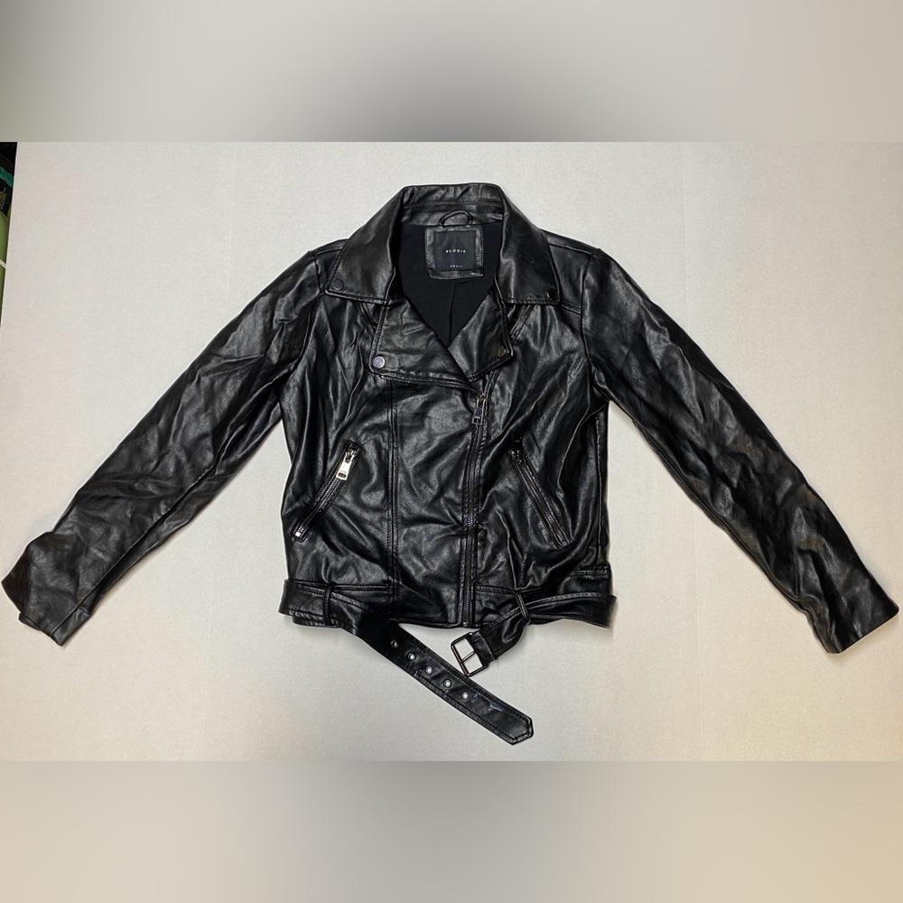 Elodie Small Women’s Faux Leather Biker Jacket‎